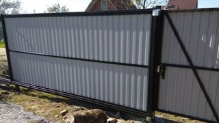 Купить сваи для ворот в Тихорецк. Заказать ворота на сваях под ключ от 21427 руб